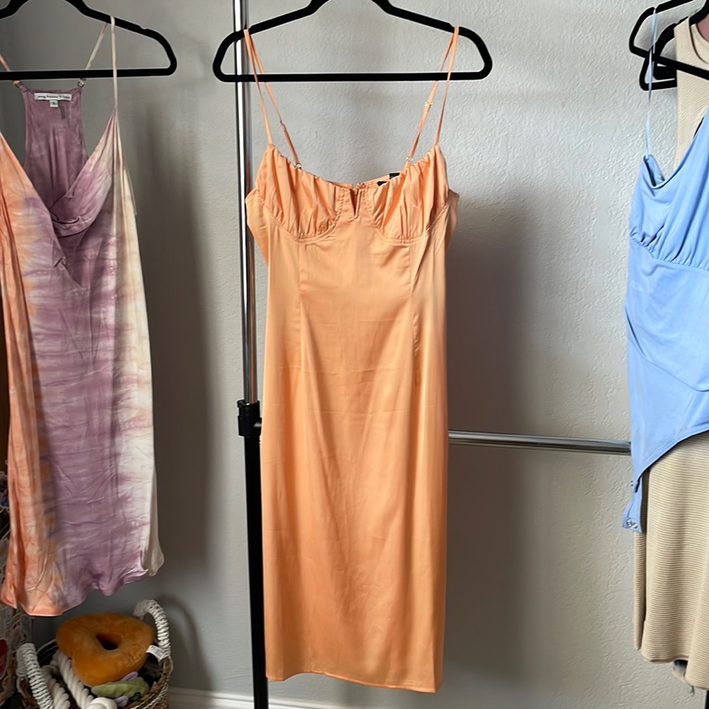Orange corset style dress